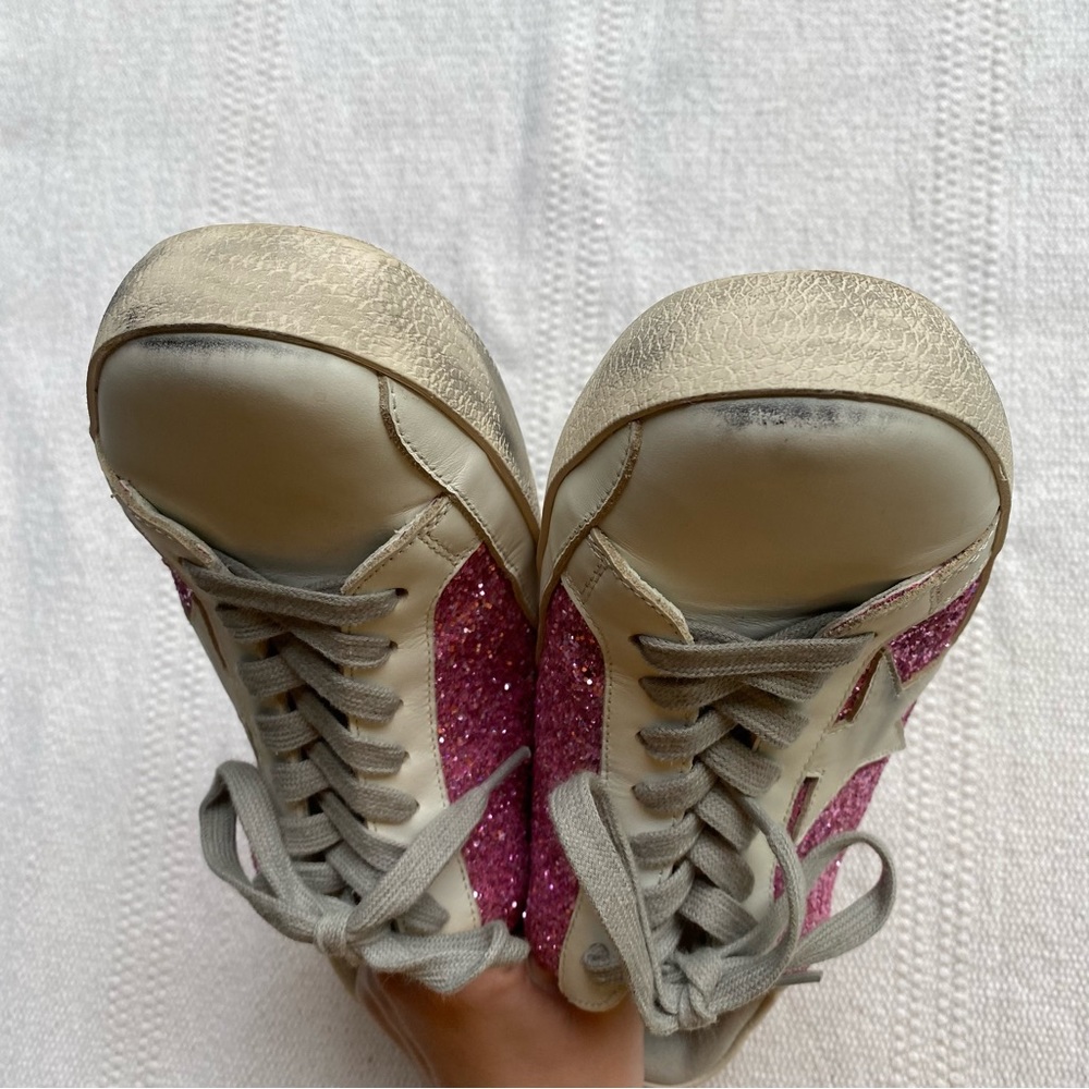GOLDEN GOOSE
Superstar leather sneakers pink glitter shoes size 40 - Picture 14 of 15